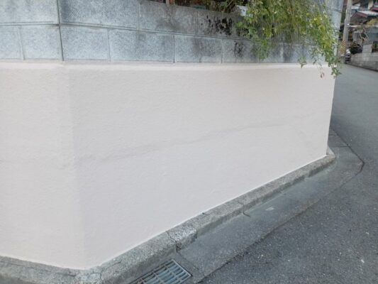 和歌山市密着の外壁塗装・屋根塗装専門店エースペイントの擁壁の塗装　施工完了